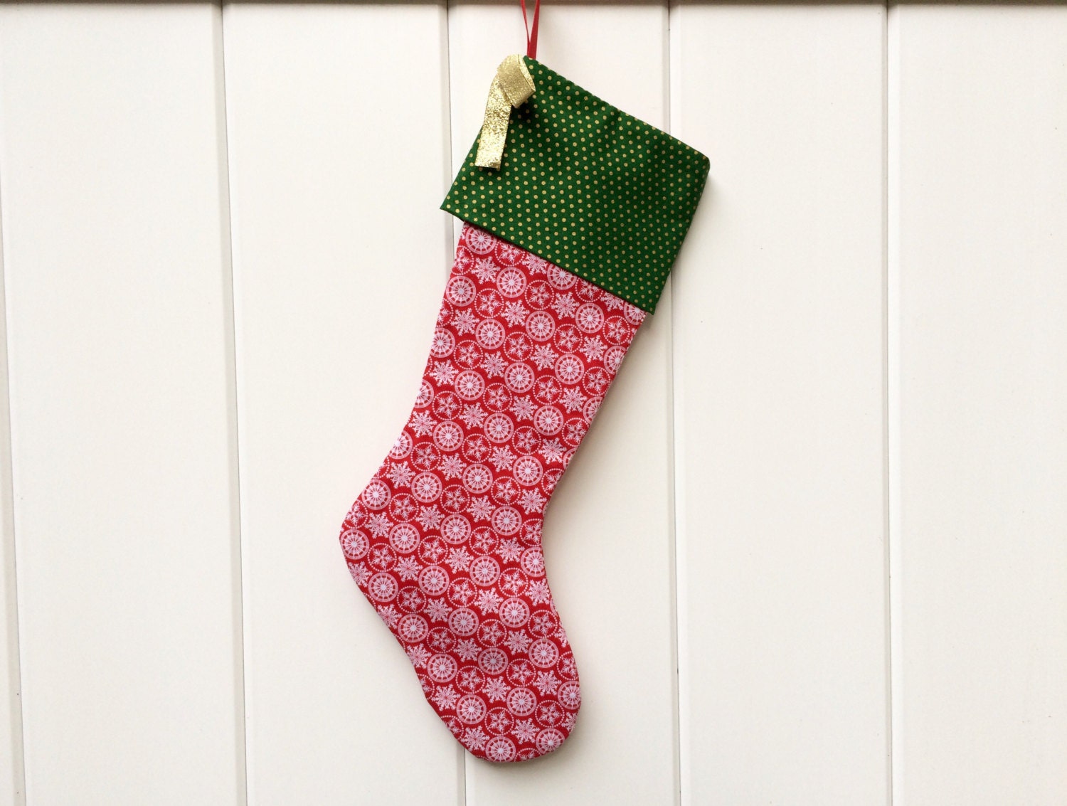 SALE The Claus Christmas Stocking handcrafted