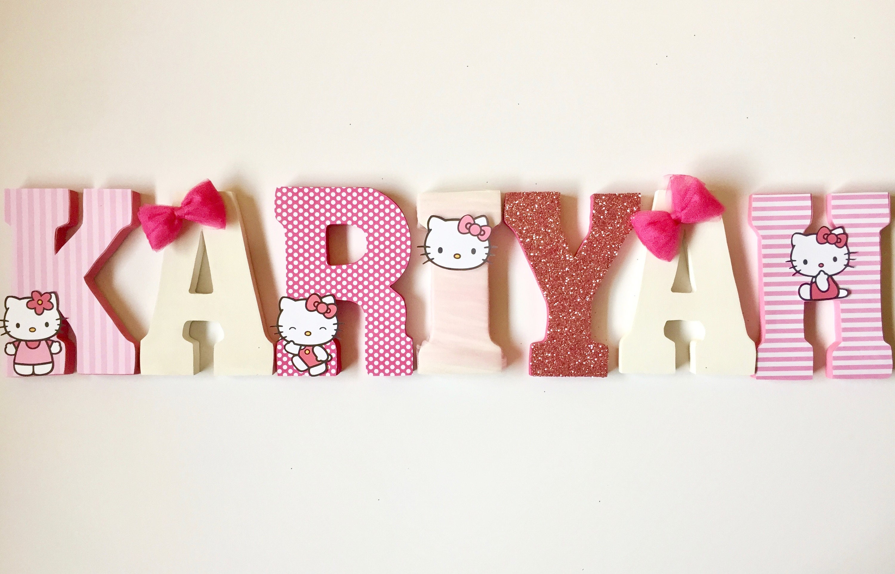 Pink Hello Kitty Letters