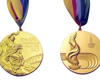 Moscow 2008 Olympic 'Gold' Medal with Ribbon !!!