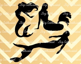 Mermaid silhouette SVG, Mermaid bundle SVG, Mermaid, Cricut, Dxf, PNG, Vinyl, Eps, Cut Files, Clip Art, Vector, Quote, Saying