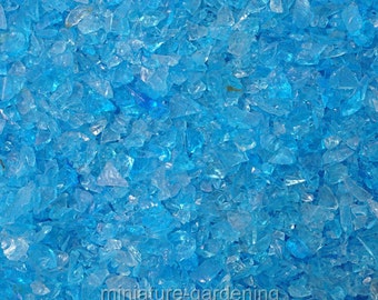 Beach Glass Pebbles, Color Options: Ocean for Miniature Garden, Fairy Garden