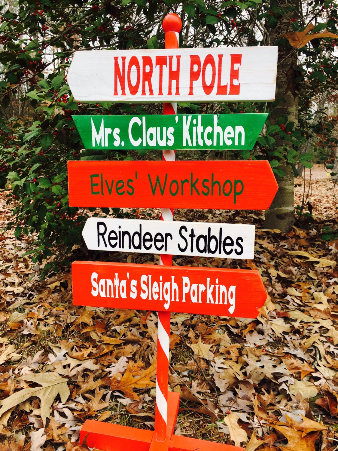 North Pole Sign Yard Sign Inside Outside City Town Outdoor