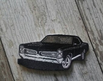 Ready to ship!!!! 1967 Pontiac GTO in Black Iron On Patch!