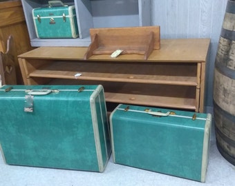 Samsonite Luggage 3 piece set Vintage AQUA blue green