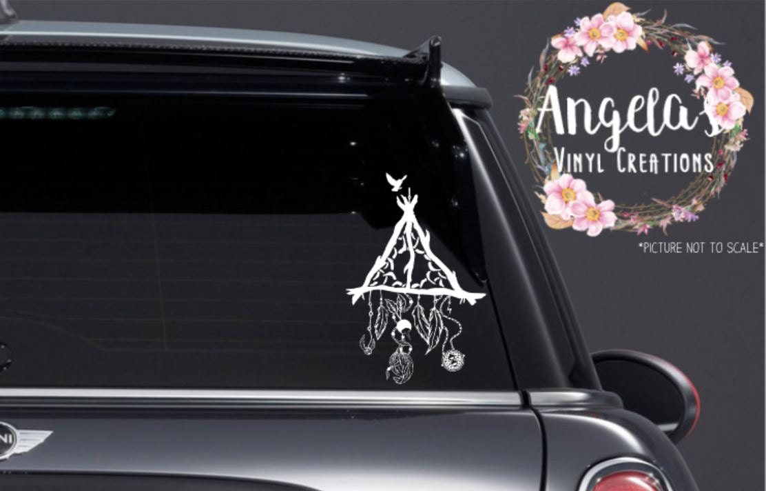 Deathly Hallows Dream Catcher Vinyl Sticker Vinyl Decal Car