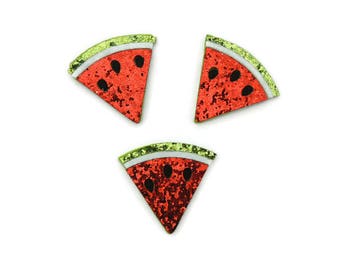 3 Watermelon felties embellishments party favors bows scrap booking hair bows