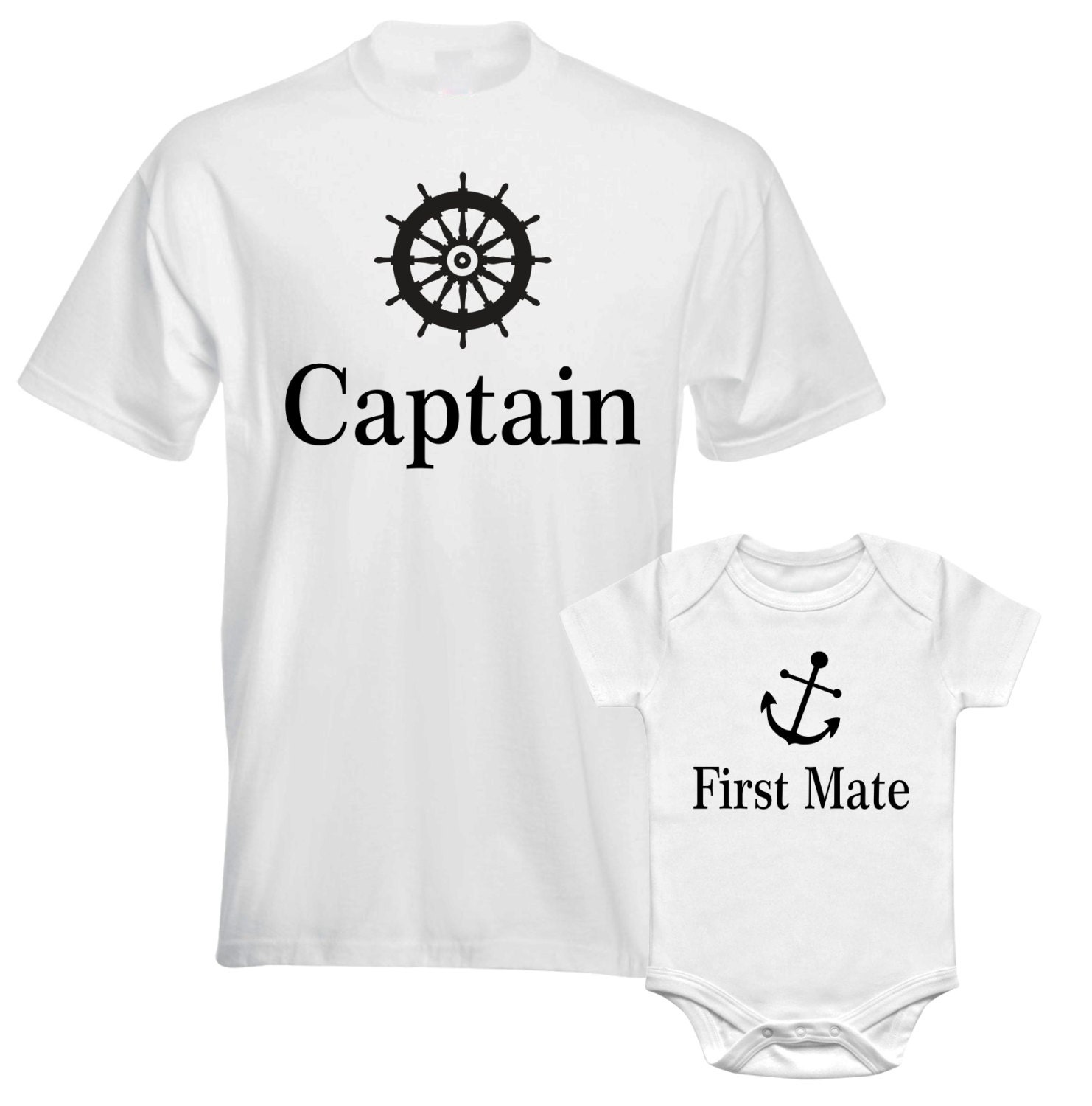 Captain First Mate Funny Slogan Character Father Daddy Son