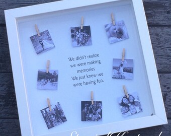 Personalised Family Memory Photo Frame Hearts Love Life Name Bepsoke Keepsake Friends Custom Frame Hanging Pictures Quote Marriage Children