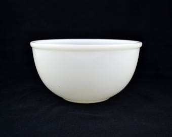 Vintage Fire King Milk Glass Mixing Bowl By Anchor Hocking