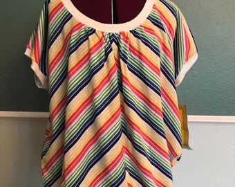1970's Deadstock Catalina California Striped Shirt T Shirt S M L