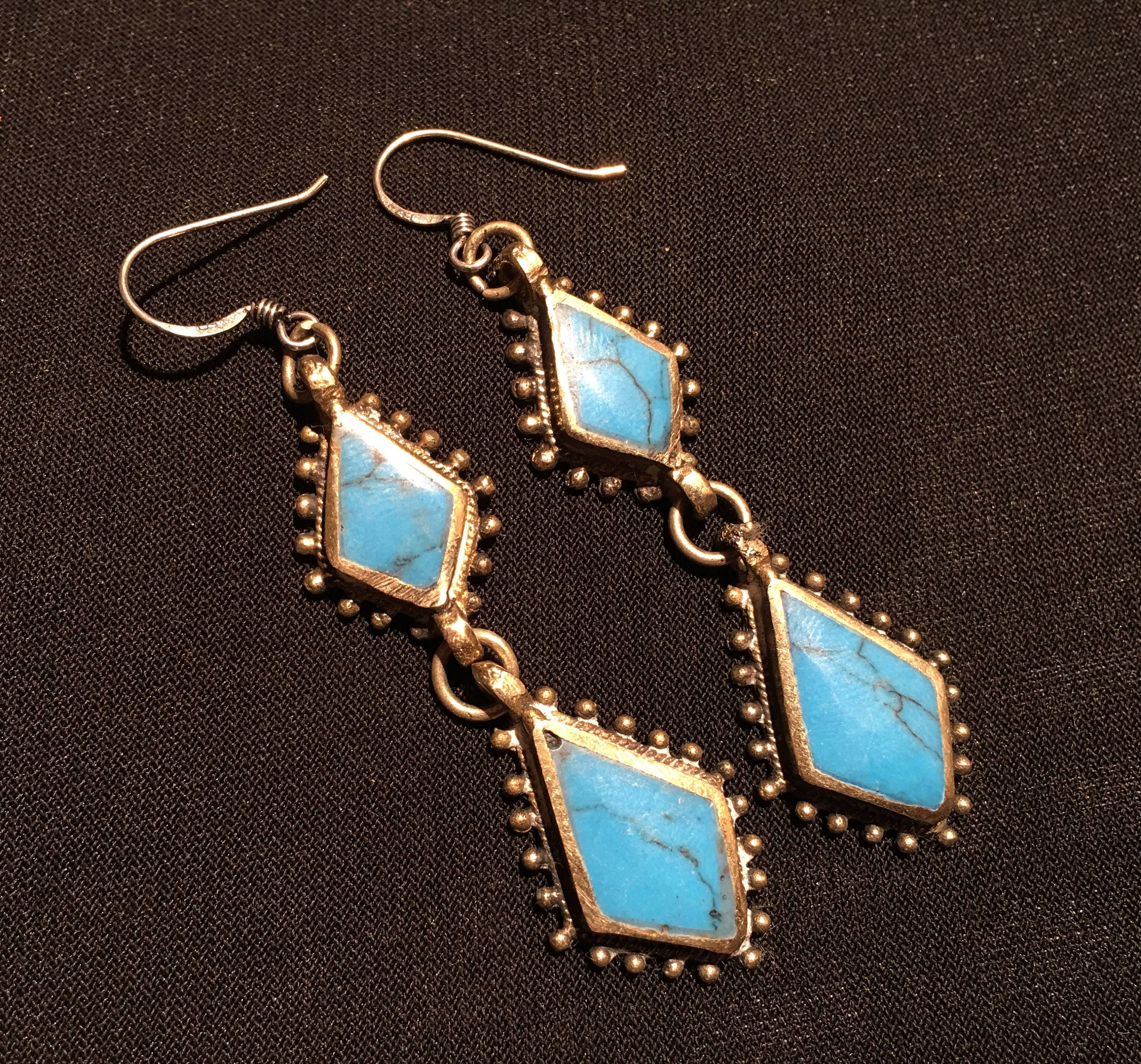 Kochi Jewelry-Vintage Style earringBlue Earring-Ethnic Middle