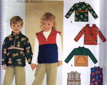 Child's Top or Vest - Haut ou gilet pour enfants - Simplicity no 9347