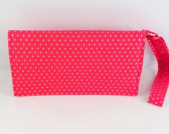 Lots of Dots in Pink Phone Wristlet