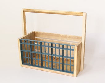 Wooden box, Wooden crate, Wooden bin, Storage bin, Kitchen storage, Gift basket, Rustic box, Wooden storage box, shabby chic decor