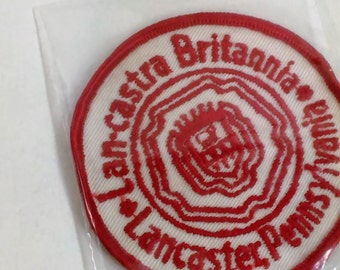 Patch/Applique /Lan-castra Britannia- Lancaster Pennsylvania/3" Round/Free Shipping Within Cont. USA