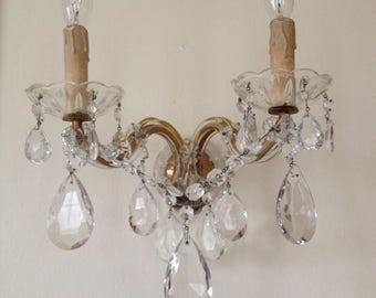 Vintage 1940s Maria Theresa Wall Sconces