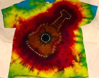 Kids Guitar Tie Dye Shirt Youth T Shirt Eco-friendly