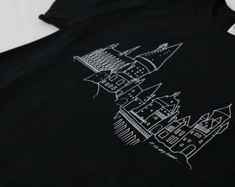 Hogwarts Harry Potter Castle T-Shirt UNISEX harry potter Men's Clothing Harry potter shirt Wizarding world hogwarts castle deathly hallows