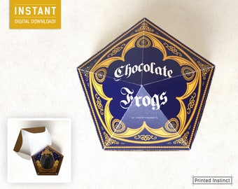 Harry Potter Party Printable Chocolate Frog Box Template