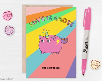 Unicorn Anniversary, Funny Anniversary Card For boyfriend, Card For Girlfriend, Anniversary Card For Husband, Anniversary Card For Wife