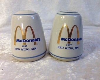 McDonald's 1997 Red Wing, MN Salt and Pepper shakers pottery