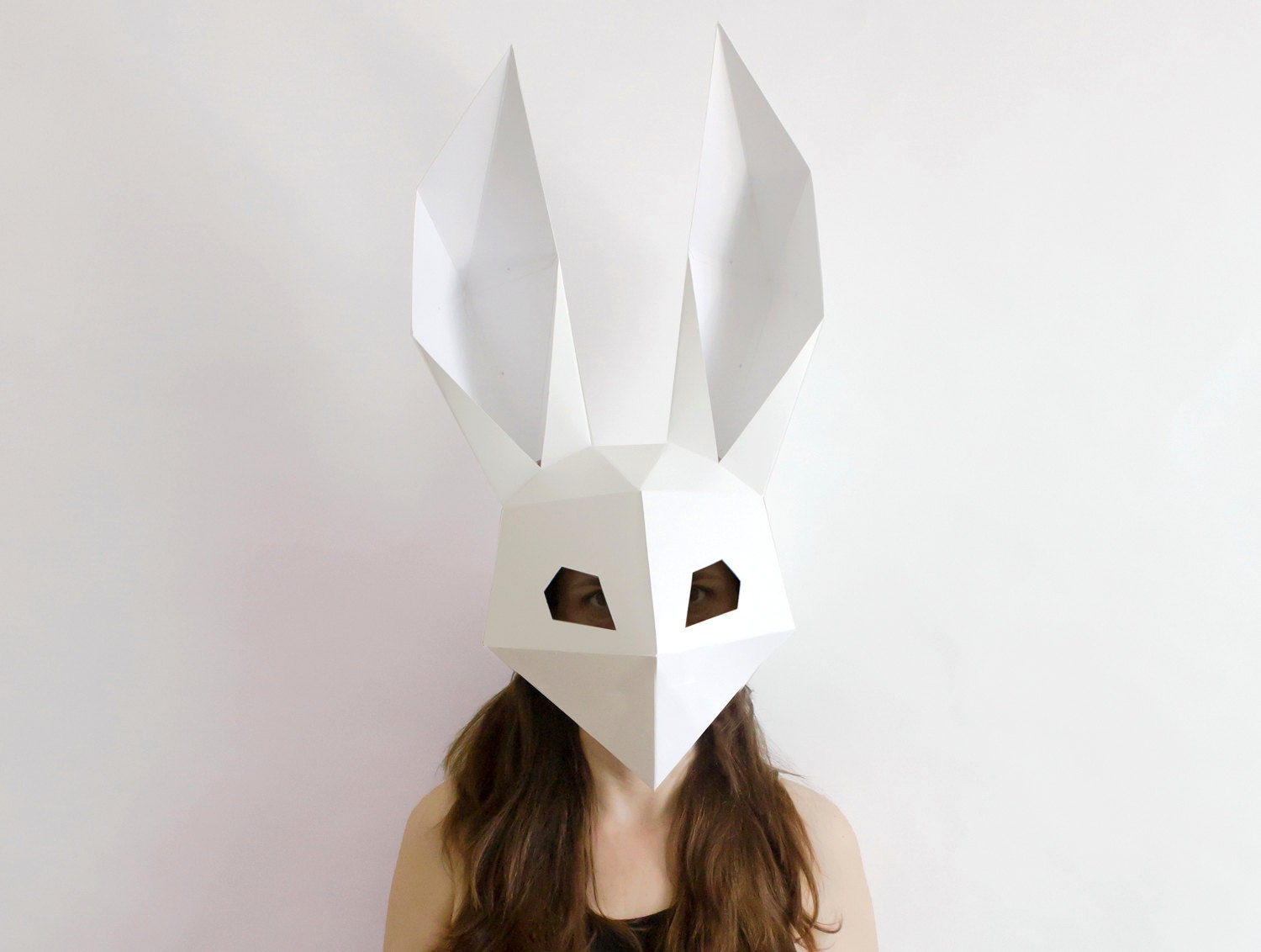 diy home mask rabbit mask low poly diy printable animal mask instant pdf diy home mask rabbit mask low poly diy printable animal mask instant pdf