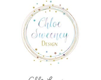 Premade Logo, Circle logo, Stars logo, Branding kit