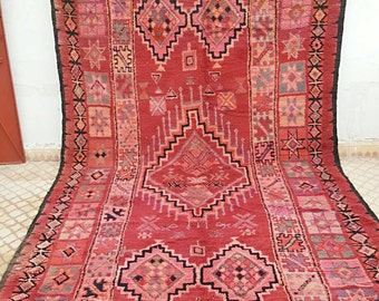 Huge rug berber boujaad with lovely pattern pinky