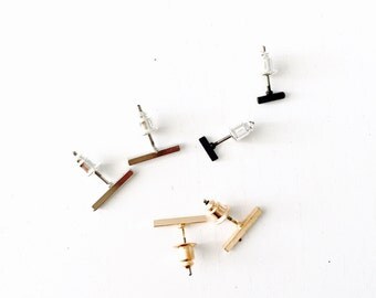 Minimal bar earrings, small bar earrings, dainty earrings, tiny earrings