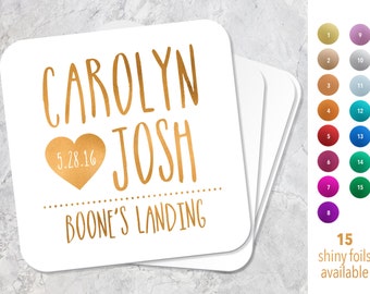 personalized wedding coaster