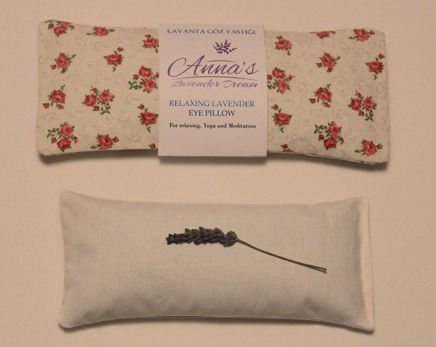 Relaxing Lavender Eye Pillow with Removable Cover Petite