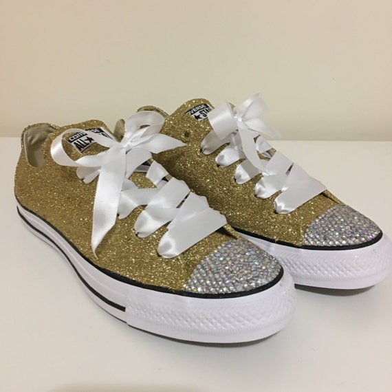 gold sparkle sneakers