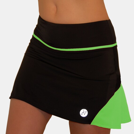 Green Tennis Skirt NO SHORTS ATTACHED Running Skirt Golf