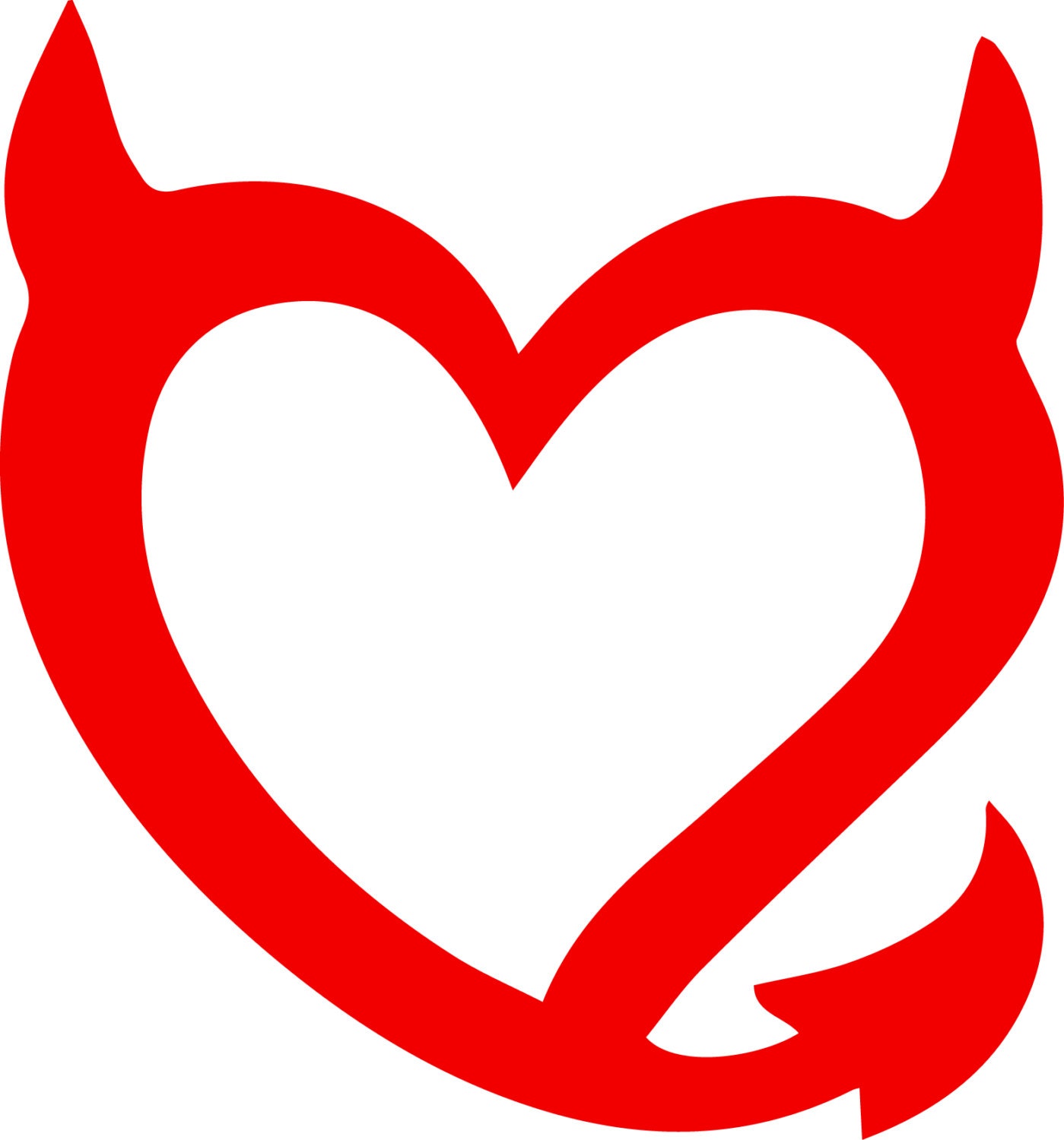 Devil heart digital download unique svg dxf eps ai png