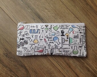 Chemistry / science pencil case, chemistry gift, science gift, teacher gift, academic gift, academic pencil case, funky pencil case