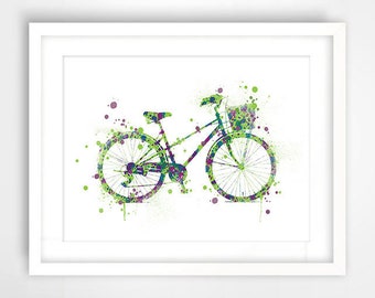 City print art decorative bike inner trend, birthday gift idea