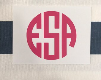 Circle Monogram Decal