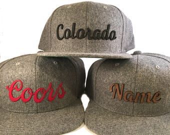 Custom Hats / Personalized Hat Text, Logo, Any Design Leather Patches or Fonts