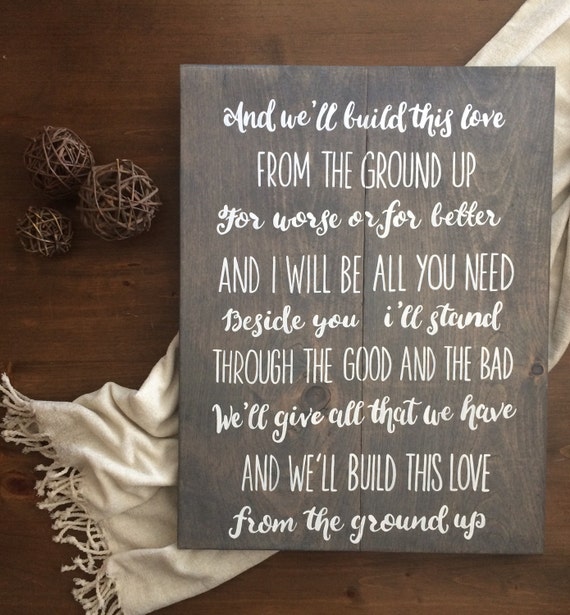 Build This Love From The Ground Up Wood Sign Country