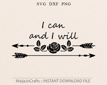 Arrow SVG Inspirational svg Valentine Roses svg DXF file Silhouette designs Cricut downloads Cricut files Vector file Arrow JpEG Rose svg