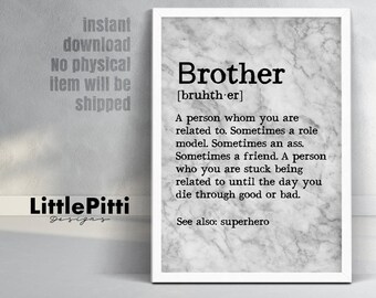 Brother gift funny, brother gift from sister, for brother, big brother gift, marble art, brother quotes, brother gift ideas, best brother