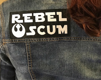 REBEL SCUM Star Wars Patch with Rebel Alliance Crest - Iron or Sew on / 3 Sizes