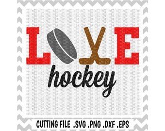 Hockey Svg, Love Hockey,Hockey Mom, Ice Hockey, Sports, Svg-Dxf-Studio 3, Cutting Files for Silhouette & Cricut, Svg Download.