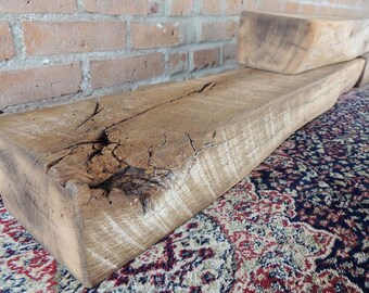 Set of Reclaimed Barn Beams 32" x 6" x 4", Set of 3 Rustic Shelves, Reclaimed Beams, Floating Shelves, Barnwood Shelves, Wall Shelves