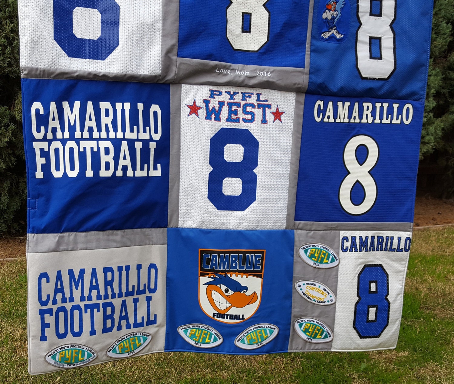 Custom Memory Quilt with Sports Jerseys lasting memory quilt