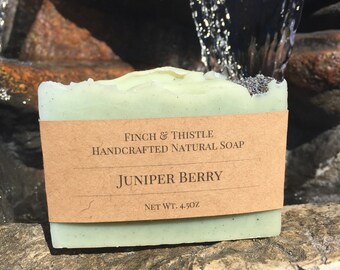 Juniper Berry, Natural Soap, Vegan Soap, Palm Free Soap, Handmade Soap, Cold Process Soap