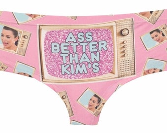 Kim Kardashian panties, Hipster style printed novelty knickers
