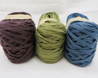Knitted Linen Tape / Linen Yarn / Linen Tape Yarn / Warp Yarn / Fiber Art / Knitting / Crochet / Textile Art Material / Habu Textiles N98B