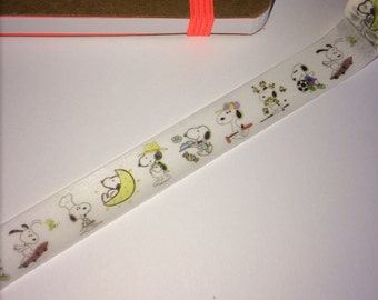 Snoopy washi tape, snoopy cartoon washi,dog washi, cute dog washi, planner, journal, scrapbooking, snoopy tape
