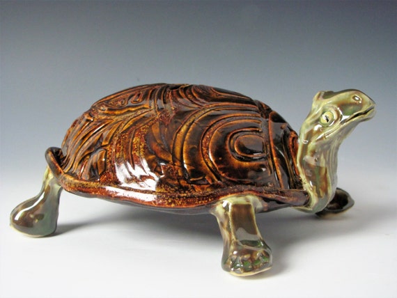 Ceramic Turtle Piggy Bank Money bank Original Handmade